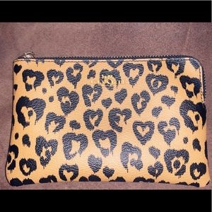 Small Coach Leopard print wristlet